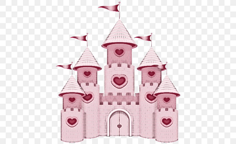 Pink Castle Tower Architecture Building, PNG, 500x500px, Pink, Architecture, Building, Castle, Facade Download Free