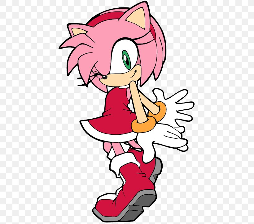 Amy Rose Sonic The Hedgehog Sonic CD Sonic Chaos Knuckles The Echidna, PNG, 450x725px, Watercolor, Cartoon, Flower, Frame, Heart Download Free
