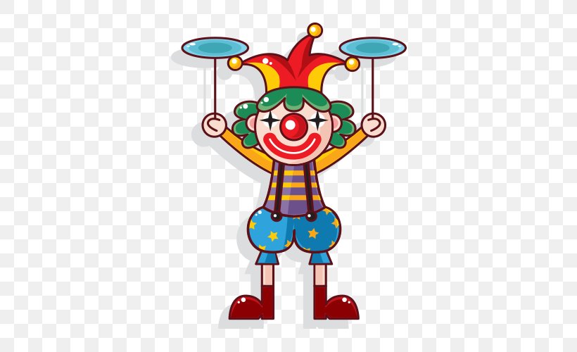 Cartoon Clown Performance, PNG, 500x500px, Cartoon, Art, Circus, Clown, Juggling Download Free