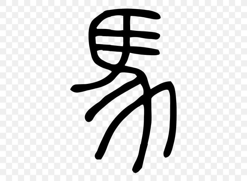 Horse Radical 187 Small Seal Script Chinese Characters, PNG, 600x600px, Horse, Area, Black And White, Chinese, Chinese Bronze Inscriptions Download Free