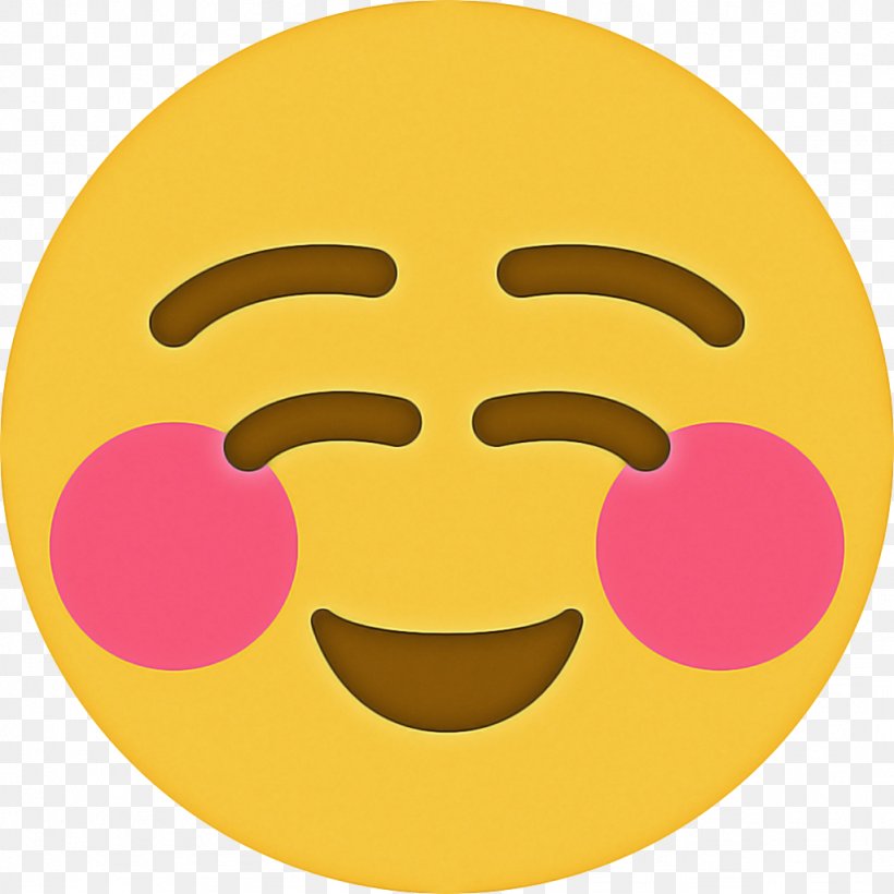 Happy Face Emoji, PNG, 1024x1024px, Smiley, Blushing, Cheek, Computer, Computer Font Download Free