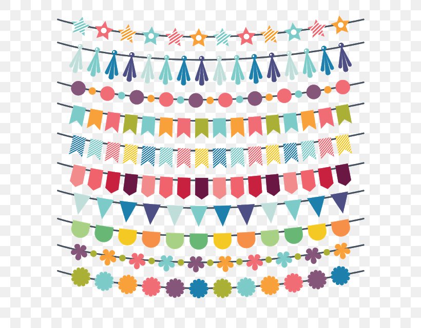 Vector Graphics Birthday Clip Art Illustration, PNG, 640x640px, Birthday, Anniversary, Area, Drawing, Garland Download Free