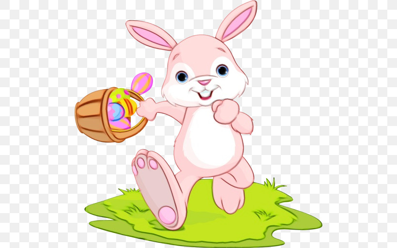 Easter Bunny, PNG, 512x512px, Watercolor, Animal Figure, Cartoon, Easter Bunny, Easter Egg Download Free