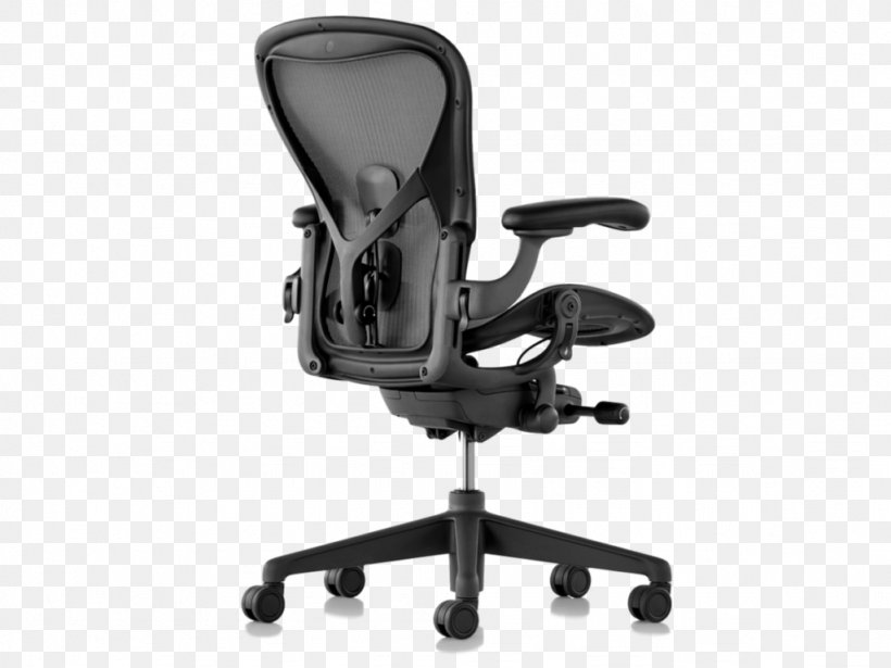 Aeron Chair Herman Miller Office & Desk Chairs, PNG, 1024x768px, Aeron Chair, Armrest, Bill Stumpf, Black, Caster Download Free