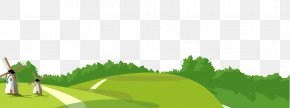 Cartoon Forest Road Background Material - Cartoon Animation PNG