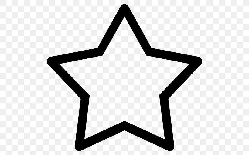 Star Clip Art, PNG, 512x512px, Star, Area, Asterisk, Black And White, Symbol Download Free