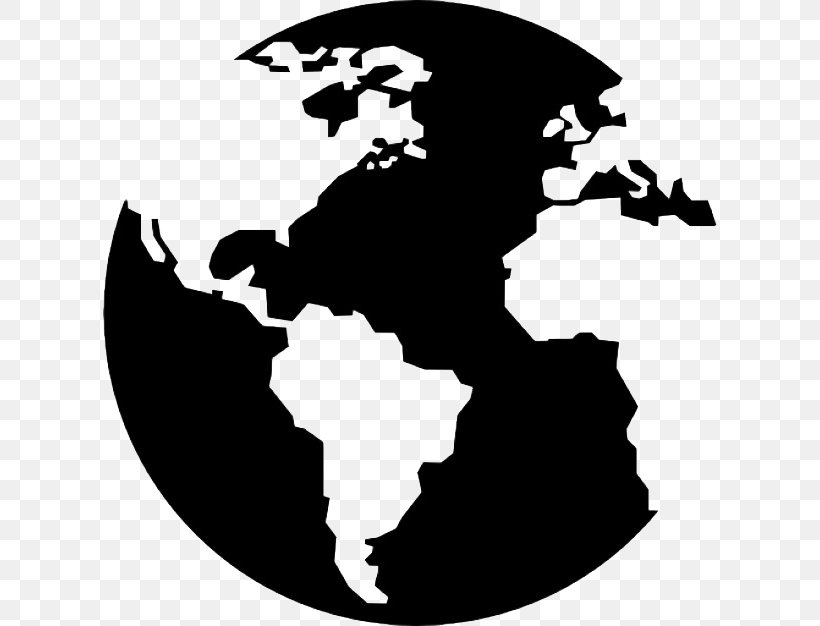 Globe World Map Earth, PNG, 626x626px, Globe, Black, Black And White, Continent, Earth Download Free