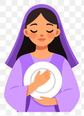 Indian Woman Holding Color Plate - Woman Holding A Sacred Plate PNG