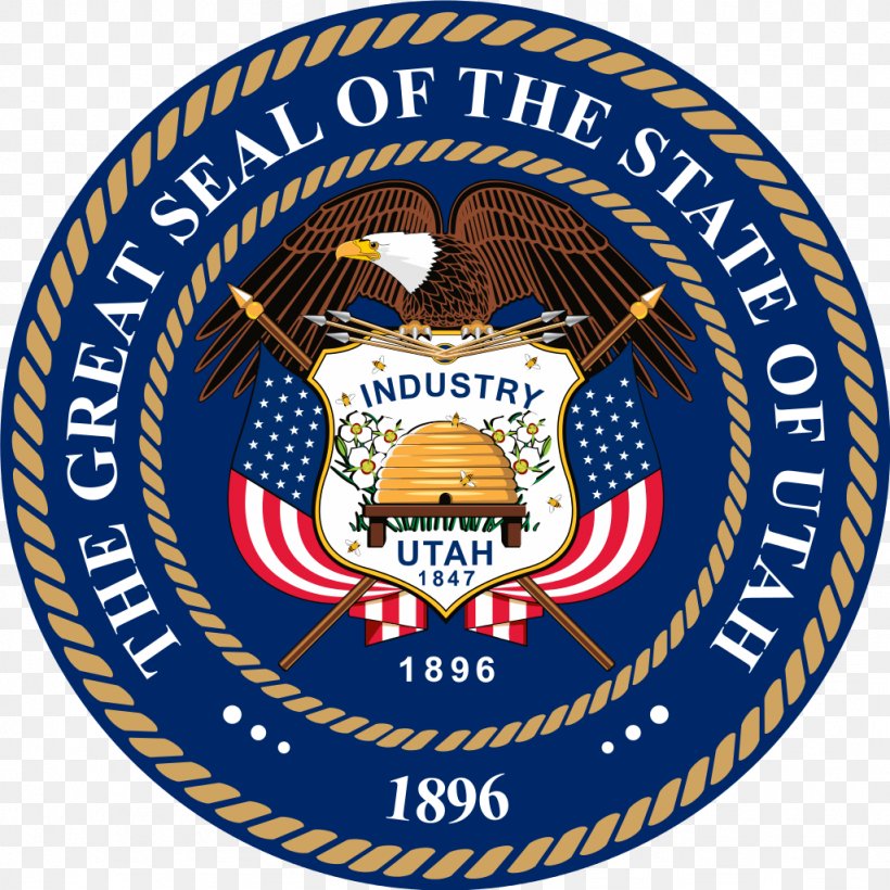 Salt Lake County, Utah Seal Of Utah Great Seal Of The United States U.S. State, PNG, 1024x1024px, Salt Lake County Utah, Badge, Brand, Emblem, Flag Of Utah Download Free
