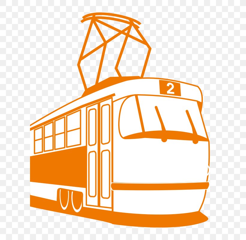 Tram Rail Transport Train Clip Art, PNG, 702x800px, Tram, Area, Drawing, Line Art, Orange Download Free