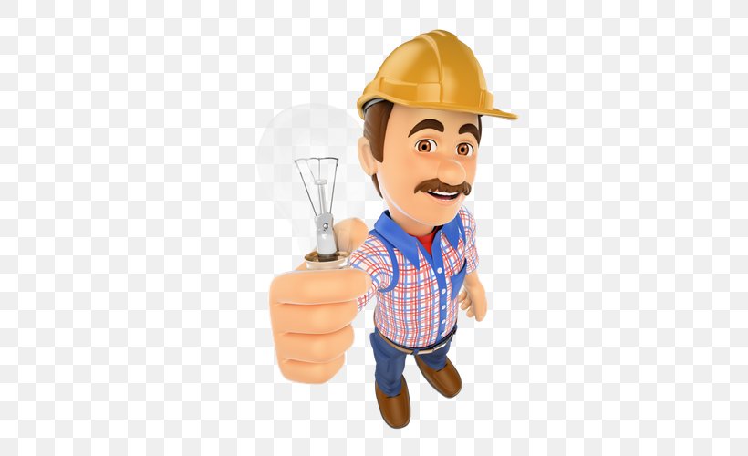 Incandescent Light Bulb Stock Photography LED Lamp, PNG, 500x500px, Light, Cartoon, Construction Worker, Finger, Incandescent Light Bulb Download Free