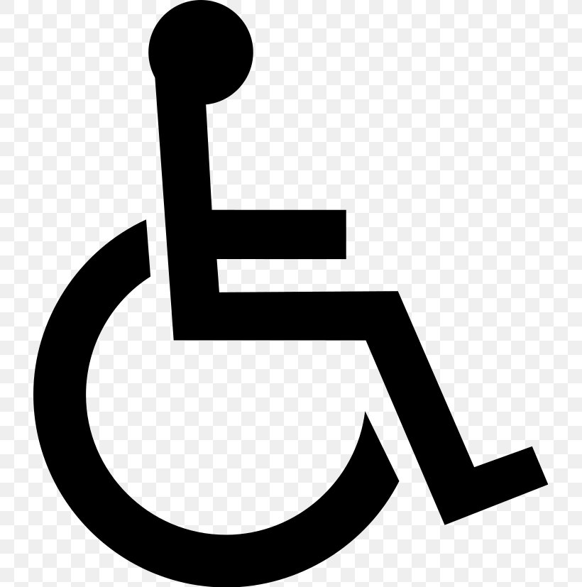 Wheelchair Disability Disabled Parking Permit Symbol Clip Art, PNG, 725x827px, Wheelchair, Accessibility, Area, Artwork, Black And White Download Free