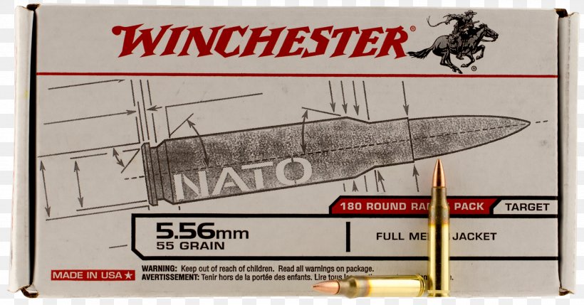 5.56×45mm NATO Ammunition Winchester Repeating Arms Company Full Metal Jacket Bullet Grain, PNG, 2612x1367px, 55645mm Nato, Ammunition, Ar15 Style Rifle, Cartridge, Full Metal Jacket Bullet Download Free