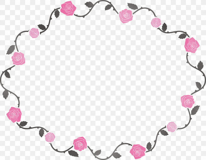 Pink Body Jewelry Heart Heart Jewellery, PNG, 3000x2330px, Wedding Invitation Flower Frame, Body Jewelry, Floral Frame, Flower, Flower Frame Download Free