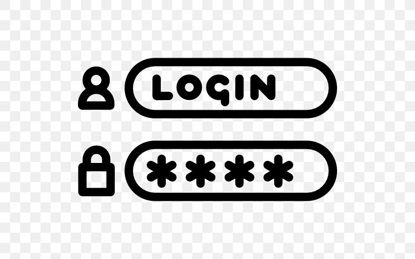 Login User Password, PNG, 512x512px, Login, Area, Black And White, Brand, Computer Security Download Free