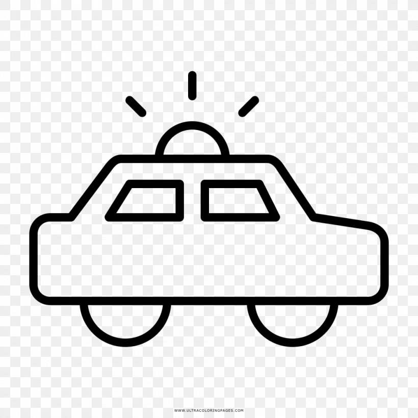 Police Car Drawing Police Car, PNG, 1000x1000px, Car, Area, Black, Black And White, Color Download Free