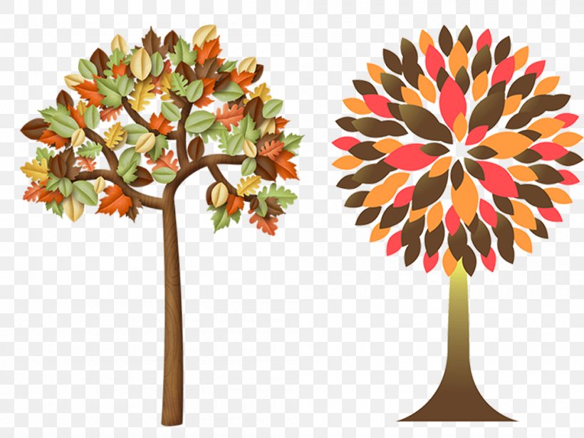 Tree Autumn Leaf Color Clip Art, PNG, 1000x750px, Tree, Arecaceae, Autumn, Autumn Leaf Color, Branch Download Free