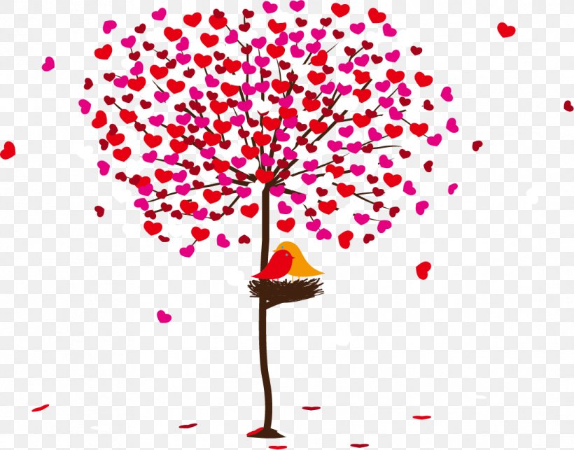 Tree Download Love, PNG, 1092x857px, Tree, Cdr, Heart, Love, Petal Download Free