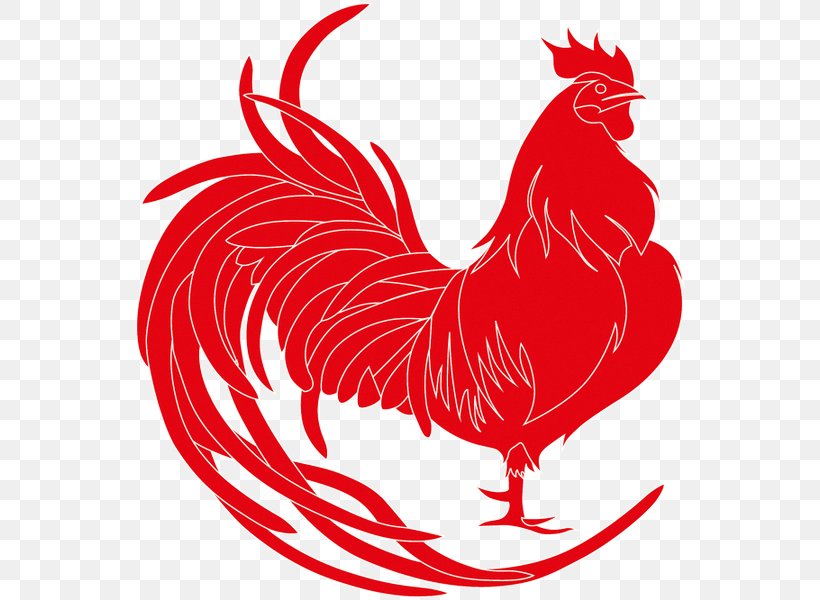 Rooster Chinese New Year Chinese Calendar Chinese Zodiac, PNG, 600x600px, 2017, Rooster, Beak, Bird, Black And White Download Free