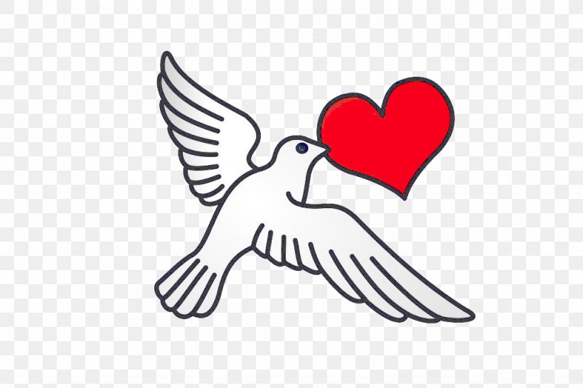 Symbol Holy Spirit Heart Love Beak, PNG, 1024x682px, Watercolor, Cartoon, Flower, Frame, Heart Download Free