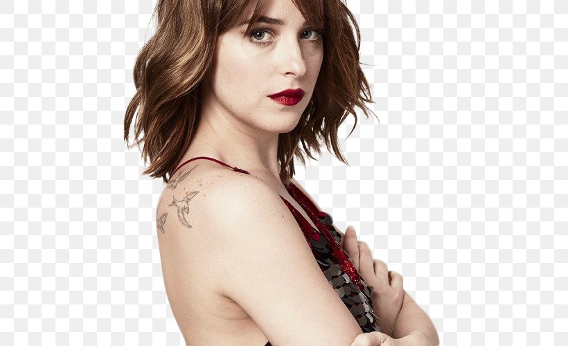 Dakota Johnson Fifty Shades Freed Fashion Model Actor Photo Shoot, PNG, 500x500px, Watercolor, Cartoon, Flower, Frame, Heart Download Free