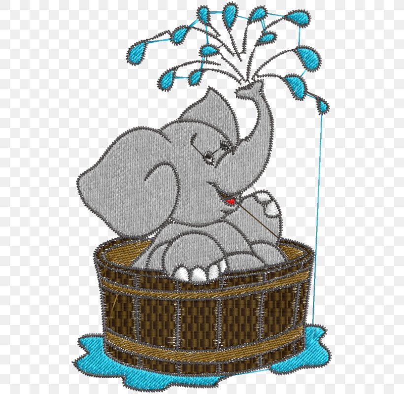 Embroidery Matrix Elephantidae Bathing Sewing Machines, PNG, 800x800px, Embroidery, Animal, Art, Bathing, Cartoon Download Free