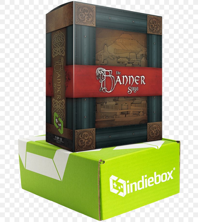 The Banner Saga Indie Game IndieBox Stoic Studio, PNG, 681x920px, Banner Saga, Box, Brand, Carton, Game Download Free