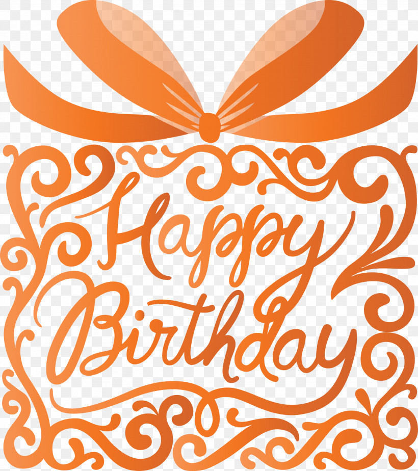 Birthday Calligraphy Happy Birthday Calligraphy, PNG, 2662x3000px, Birthday Calligraphy, Happy Birthday Calligraphy, Line, Orange, Text Download Free