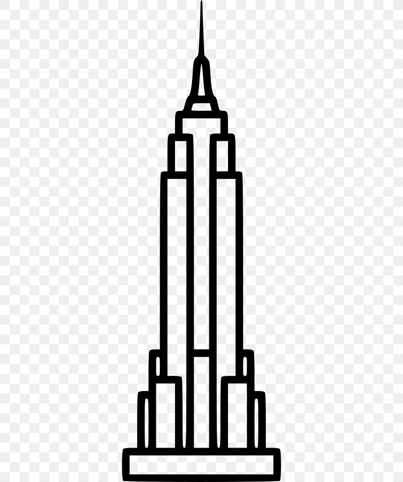 Empire State Building Statue Of Liberty Drawing Clip Art, PNG, 324x980px, Empire State Building, Black And White, Building, Drawing, Line Art Download Free