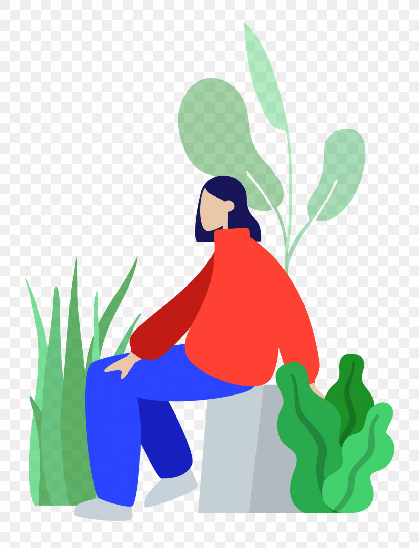 Sitting, PNG, 1914x2500px, Sitting, Animation, Cartoon, Drawing, Leaf Download Free
