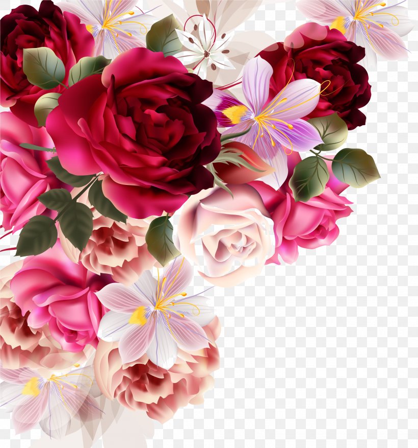 Garden Roses Flower Bouquet Vector Graphics, PNG, 3114x3334px, Rose, Artificial Flower, Bouquet, Camellia, Cut Flowers Download Free