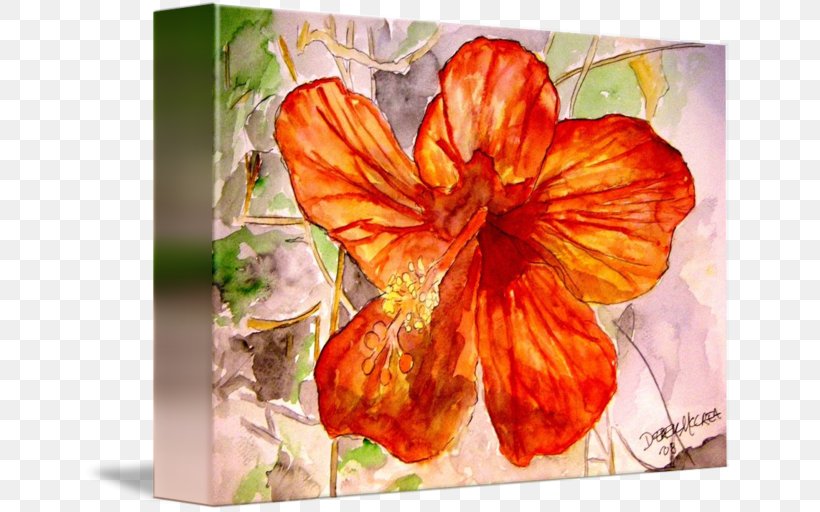 Hibiscus Gallery Wrap Canvas Painting Art, PNG, 650x512px, Hibiscus, Art, Canvas, Floater, Flower Download Free