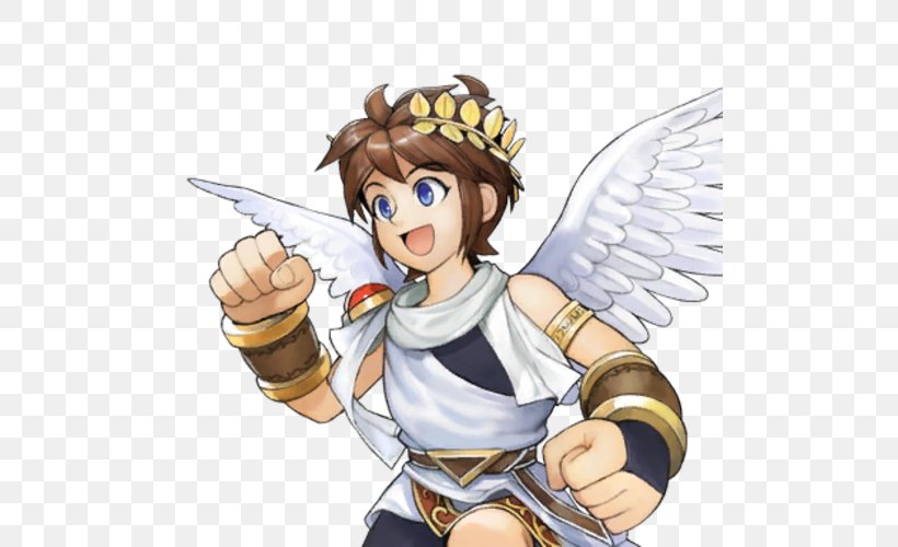 Kid Icarus: Uprising Super Smash Bros. For Nintendo 3DS And Wii U Pit Video Game, PNG, 500x500px, Watercolor, Cartoon, Flower, Frame, Heart Download Free