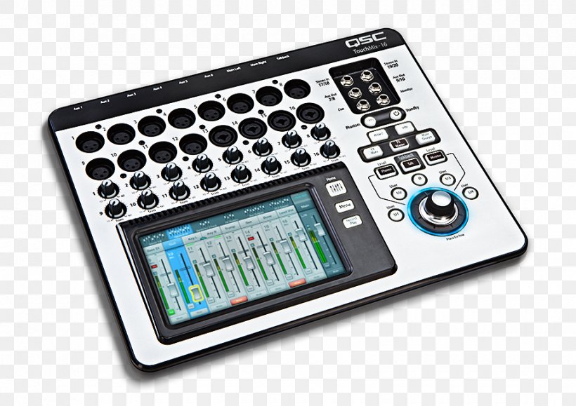 Microphone QSC TouchMix-16 Audio Mixers Touchscreen QSC Audio Products, PNG, 920x650px, Microphone, Audio, Audio Mixers, Audio Mixing, Capacitive Sensing Download Free