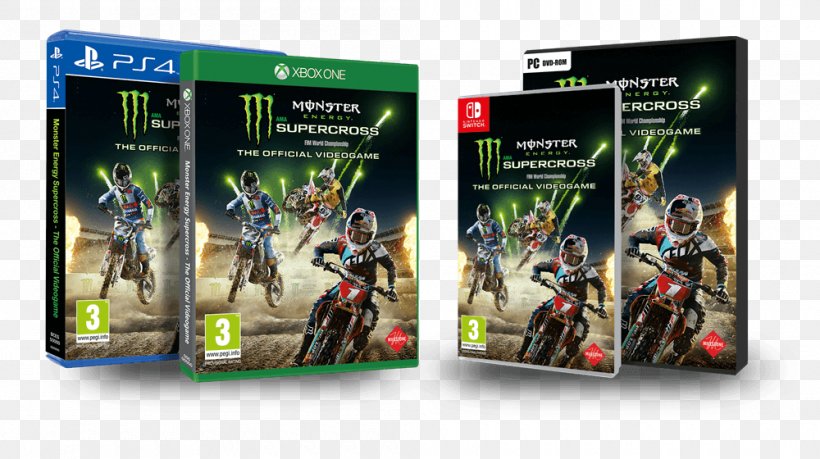 Monster Energy AMA Supercross An FIM World Championship Xbox 360 PlayStation 4 MXGP 3, PNG, 1000x560px, Monster Energy, Deadpool, Game, London 2012, Milestone Srl Download Free