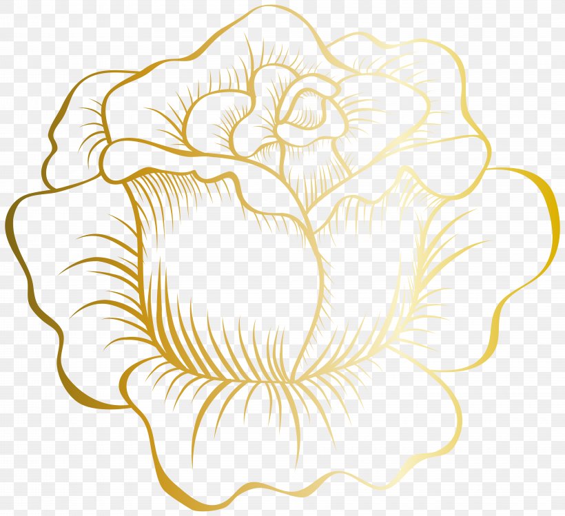 Beach Rose Gold Flower Clip Art, PNG, 8000x7317px, Beach Rose, Art, Artwork, Cut Flowers, Drawing Download Free