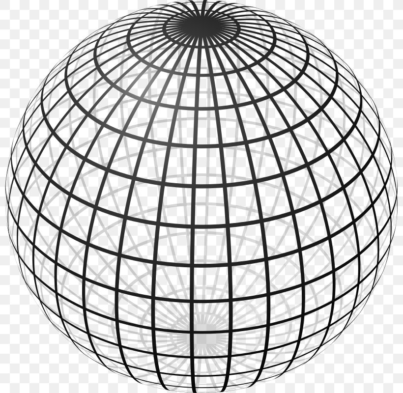 Sphere Two-dimensional Space Three-dimensional Space Geometry, PNG, 800x800px, Sphere, Area, Ball, Black And White, Dimension Download Free