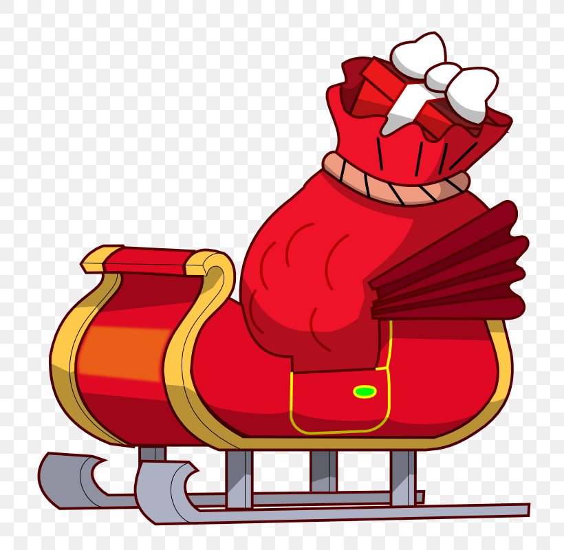 Santa Claus Rudolph Reindeer Sled Clip Art, PNG, 800x800px, Santa Claus, Art, Christmas, Fictional Character, Free Content Download Free