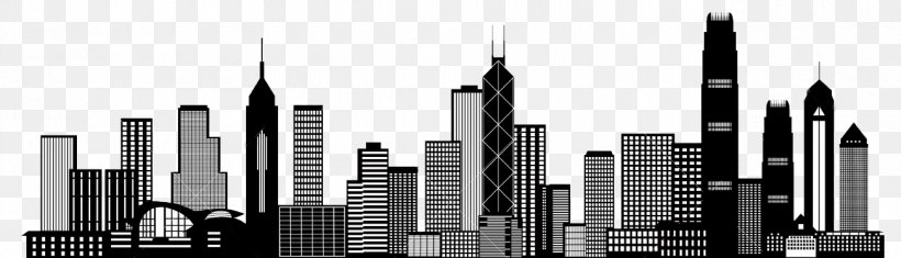 Skyline Vector Graphics Royalty-free Stock Illustration, PNG, 1300x373px, Skyline, Architecture, Blackandwhite, Building, City Download Free