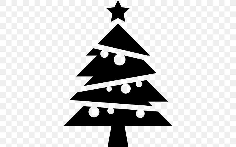 Christmas Tree, PNG, 512x512px, Christmas Tree, Black And White, Christmas, Christmas Decoration, Christmas Ornament Download Free