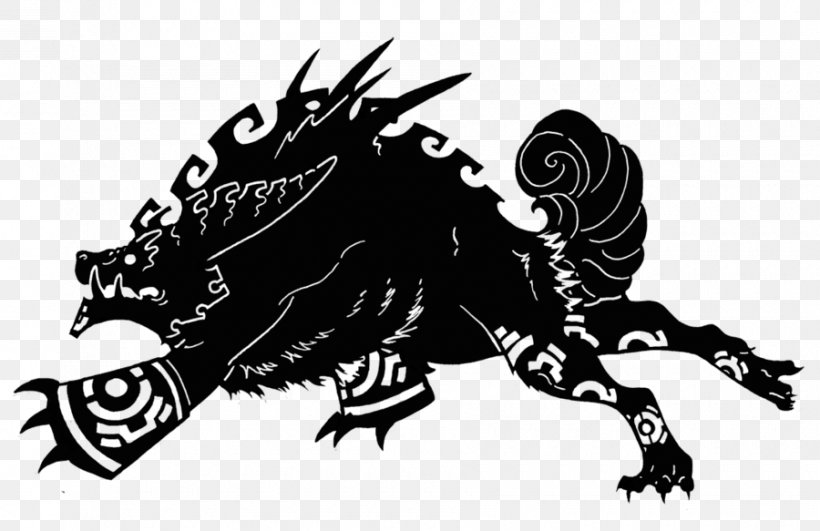Dragon Taotie Chinese Mythology Legendary Creature, PNG, 900x583px, Dragon, Art, Bixi, Black And White, Carnivoran Download Free