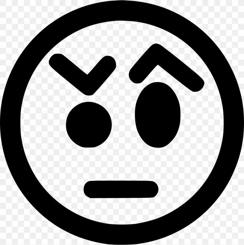 Emoticon Smiley Illustration, PNG, 980x982px, Emoticon, Area, Black And White, Face, Facial Expression Download Free