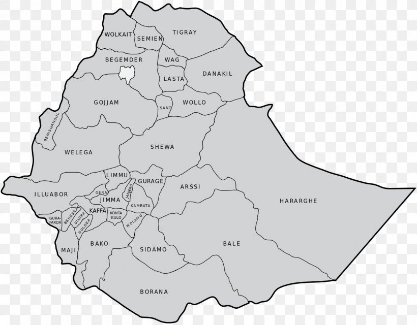 Regions Of Ethiopia Wollo Province Semien Province People's Democratic Republic Of Ethiopia, PNG, 1200x937px, Ethiopia, Amharic, Area, Awrajja, Black And White Download Free