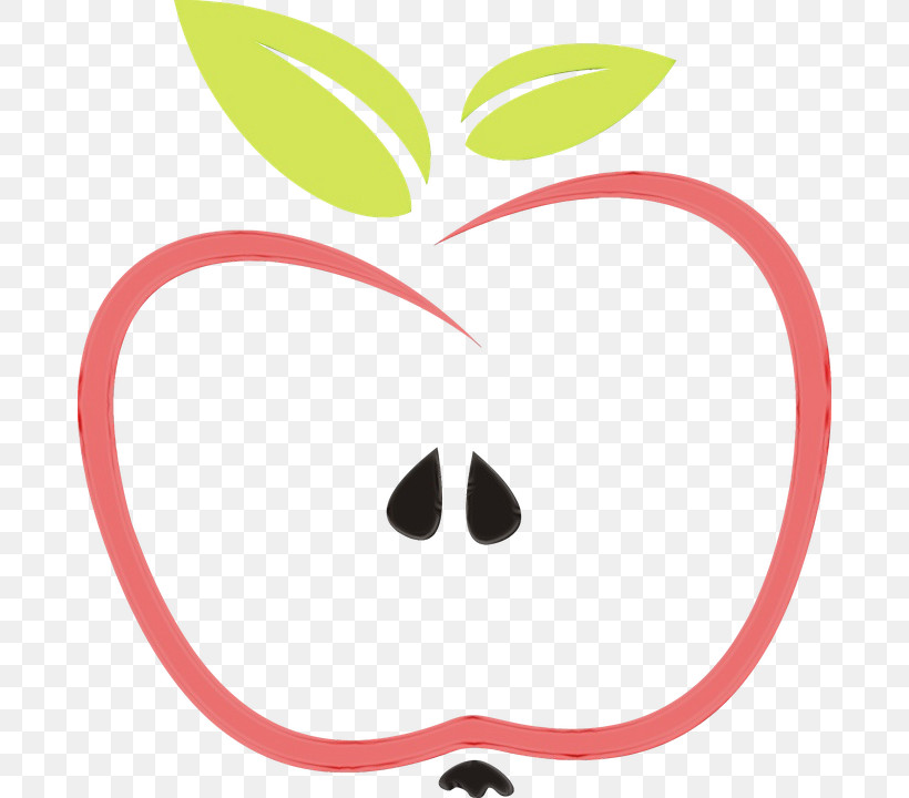 Transparency Apple Leaf, PNG, 680x720px, Watercolor, Apple, Emoticon, Facial Expression, Leaf Download Free
