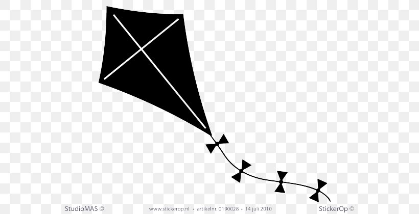 Kite Sticker Decal Black And White, PNG, 619x420px, Kite, Area, Black, Black And White, Brand Download Free