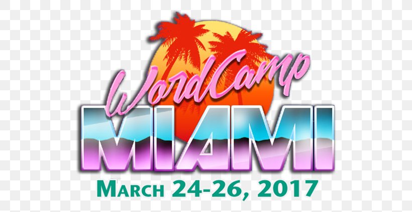 WordCamp Miami 2018 Logo Banner Brand, PNG, 600x423px, Miami, Account Manager, Advertising, Anniversary, Area Download Free