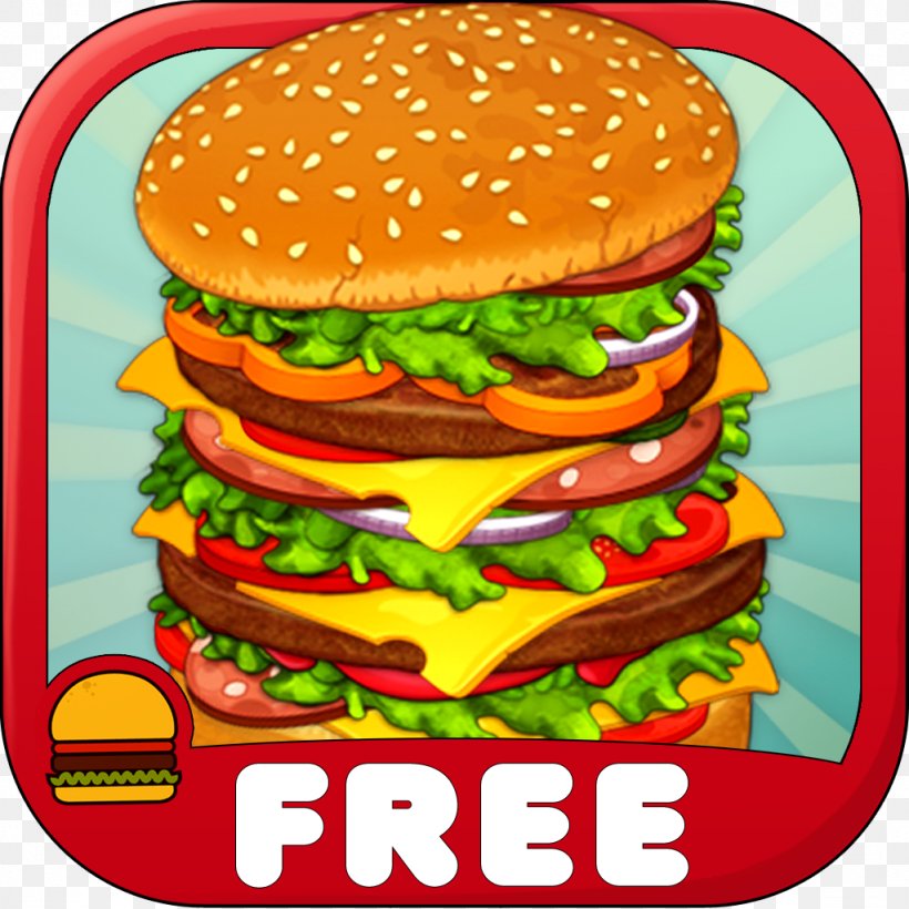 Cheeseburger Whopper Fast Food McDonald's Big Mac Veggie Burger, PNG, 1024x1024px, Cheeseburger, Android, Big Mac, Clothing, Cuisine Download Free
