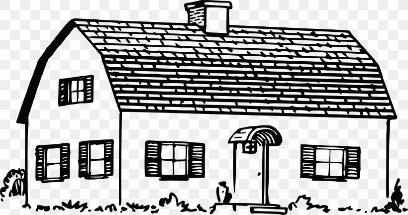 Gambrel Hip Roof Building House, PNG, 4000x2109px, Gambrel, Area, Barn, Black And White, Brand Download Free