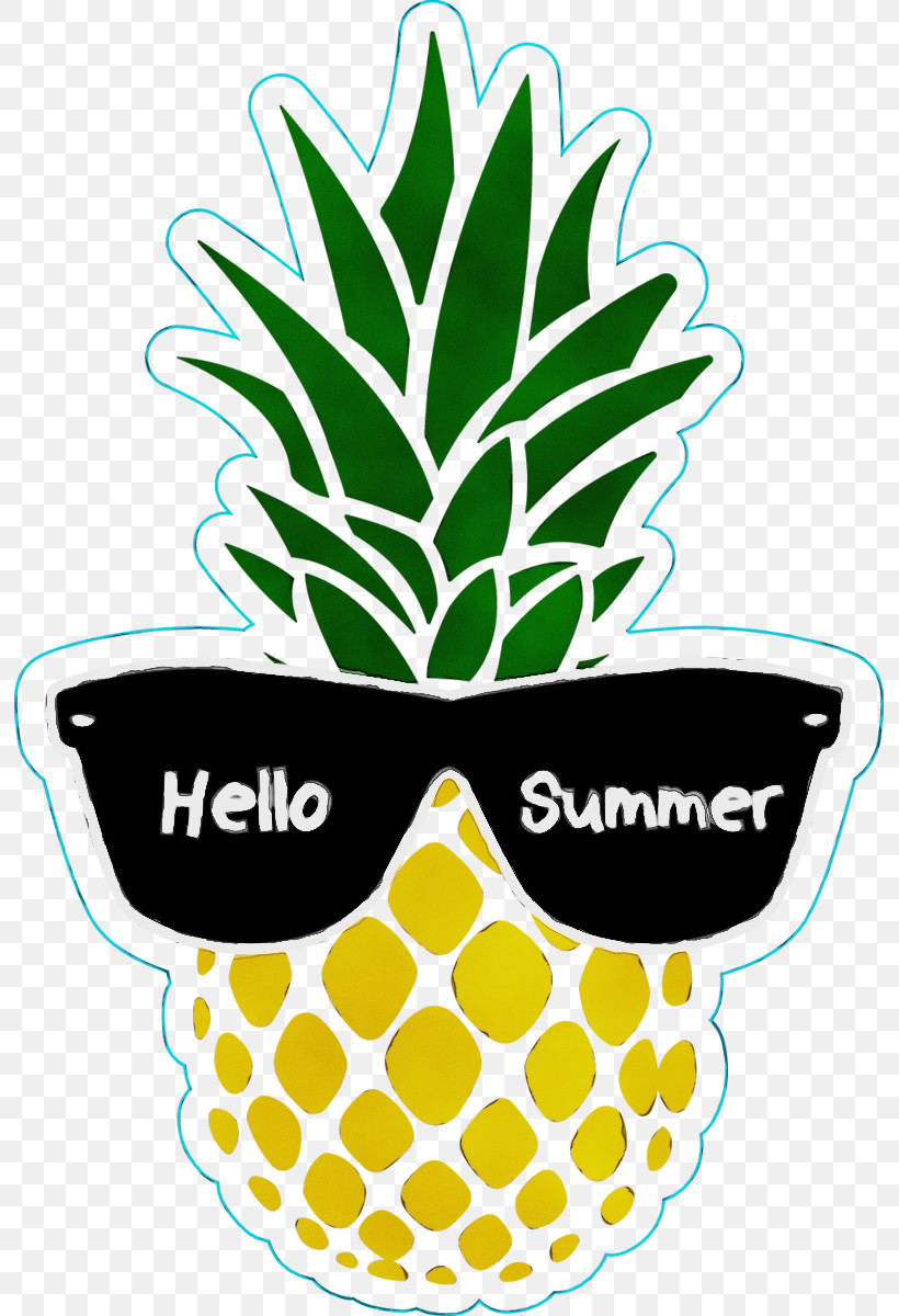 Summer Pineapple, PNG, 793x1200px, Watercolor, Cartoon, Paint, Pineapple, Pineapple Print Tee Download Free
