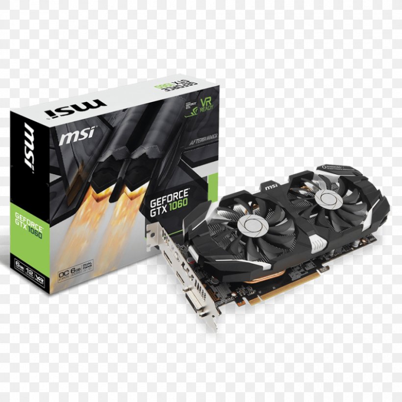 Graphics Cards & Video Adapters GDDR5 SDRAM NVIDIA GeForce GTX 1060 Micro-Star International, PNG, 942x942px, Graphics Cards Video Adapters, Computer, Computer Component, Computer Cooling, Conventional Pci Download Free